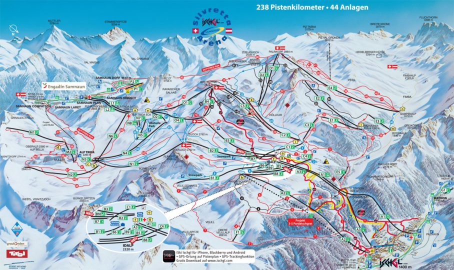 ischgl mapa tras