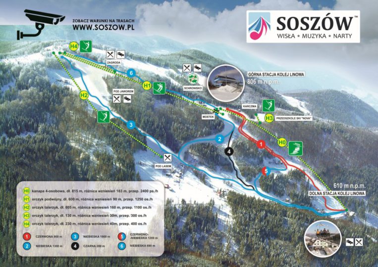 soszów mapa tras