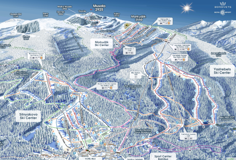 Borowec ski mapa